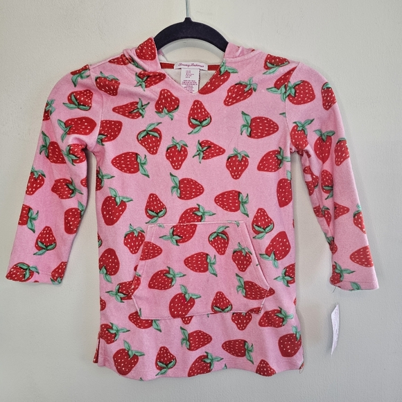 NWT Tommy Bahama Girls Swimsuit Terry Towel Red Pink Cover-up Size 4T - Picture 1 of 8